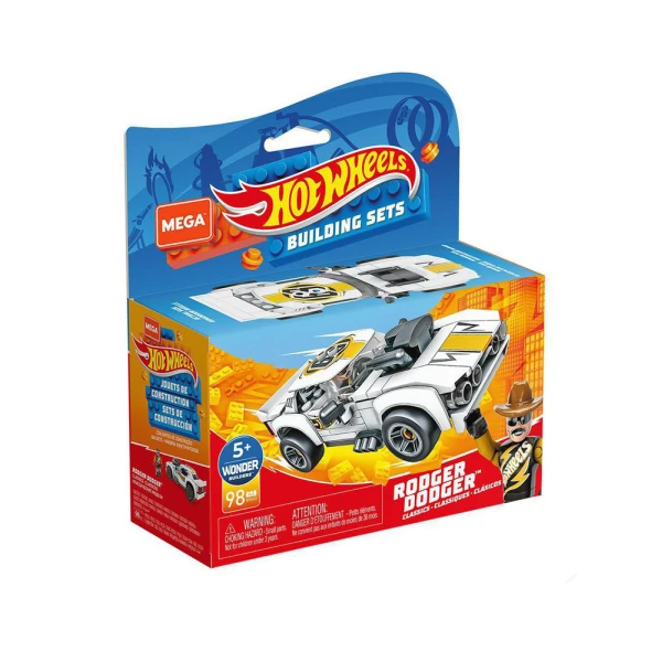 MEGA BLOKS HOT WHEELS RACERS 106 pcs VEHICLE & FIGURE - RODGER DODGER