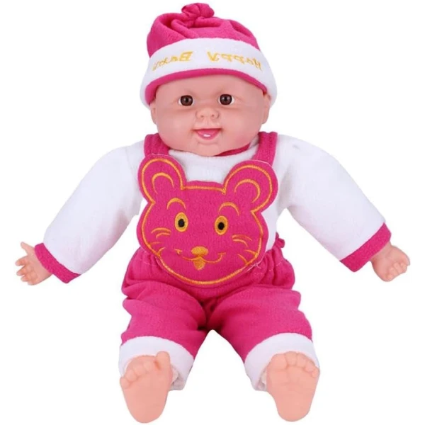 LARGE BABY 50cm FOR STROLLER WITH SOUNDS IN GREEK - VARIOUS COLORS