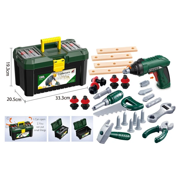 TOOL CASE GREEN LARGE 33X20X19cm.