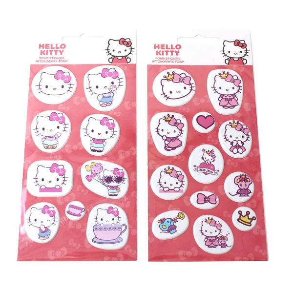 ΑΥΤΟΚΟΛΛΗΤΑ FOAM HELLO KITTY - 2 ΣΧΕΔΙΑ