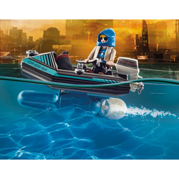 PLAYMOBIL CITY ACTION ΣΥΛΛΗΨΗ ΛΗΣΤΗ ΕΡΓΩΝ ΤΕΧΝΗΣ ΑΠΟ ΑΣΤΥΝΟΜΙΚΟ JETPACK