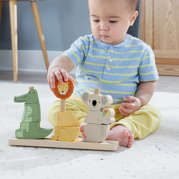 FISHER PRICE ΞΥΛΙΝΟ ΠΑΙΧΝΙΔΙ ΔΡΑΣΤΗΡΙΟΤΗΤΩΝ STACK & SORT ANIMALS