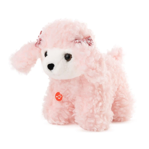 AMEK PLUSH POODLE DOG PINK 18 cm WITH SOUND