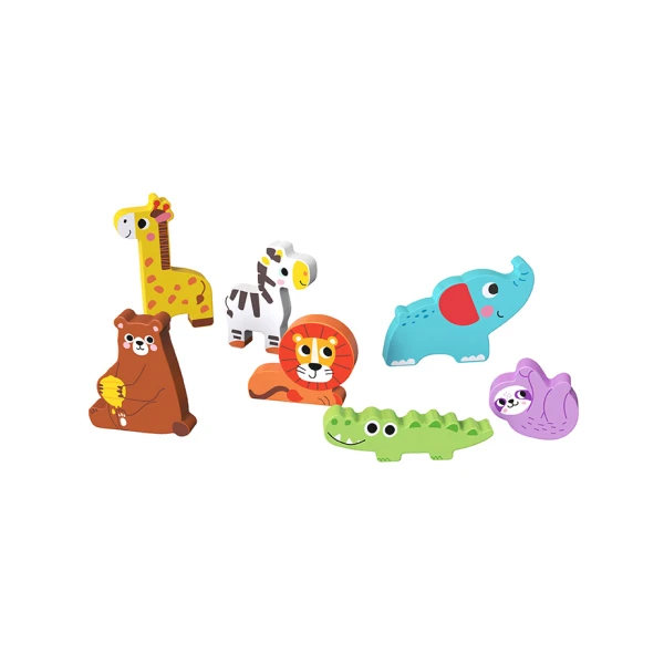 WOODEN WEDGE JUNGLE ANIMALS