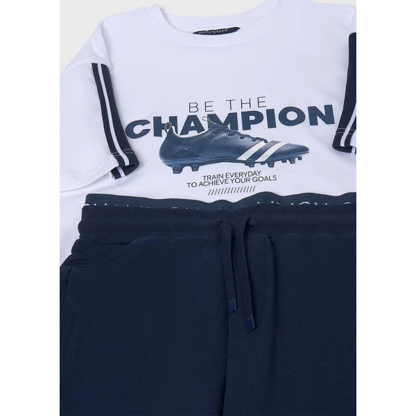 MAYORAL SET COTTON JERSEY CHAMPION WHITE 