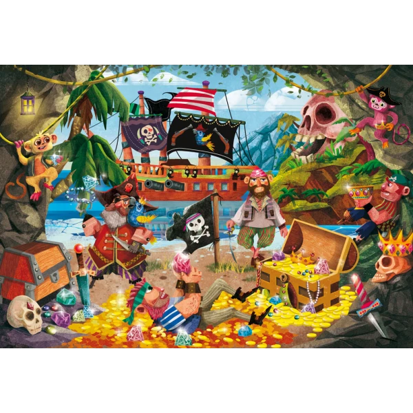 PUZZLE 70 pcs PIRATES - ON THE ISLAND OF LOST TREASURE