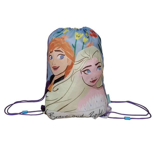 GYM BAG LIGHT BLUE WITH CORD 33X44 cm FROZEN