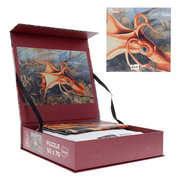 KIUB PUZZLE 1000 pcs AND CASE - POULPE