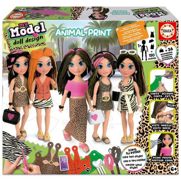 EDUCA MY MODEL DOLL DESIGN ANIMAL PRINT