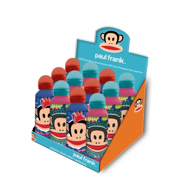 BACK ME UP INOX FLASK SS 580 ml PAUL FRANK - 2 COLOURS