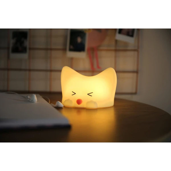 MEGA LIGHT ΠΑΙΔΙΚΗ ΔΙΑΚΟΣΜΗΤΙΚΗ ΛΕΥΚΗ ΛΑΜΠΑ - CATTY CAT