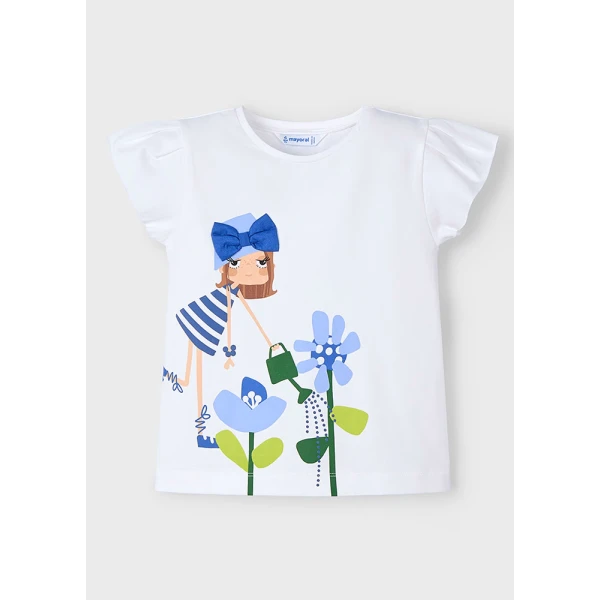 MAYORAL BLOUSE SHORT SLEEVES WHITE 