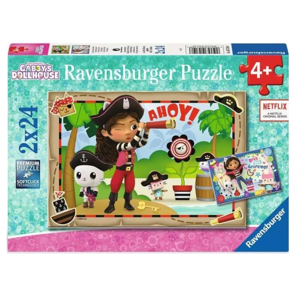 RAVENSBURGER PUZZLE 2X24 pcs GABBY\'S DOLLHOUSE