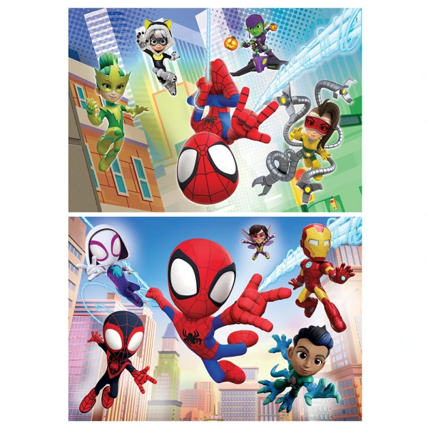 CLEMENTONI KIDS PUZZLE SUPER COLOR MARVEL SPIDEY AND HIS AMAZING FRIENDS 2X60 pcs